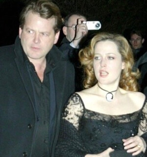 Julian Ozanne with his ex-wife Gillian Anderson